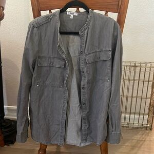 Paige gray button up shirt